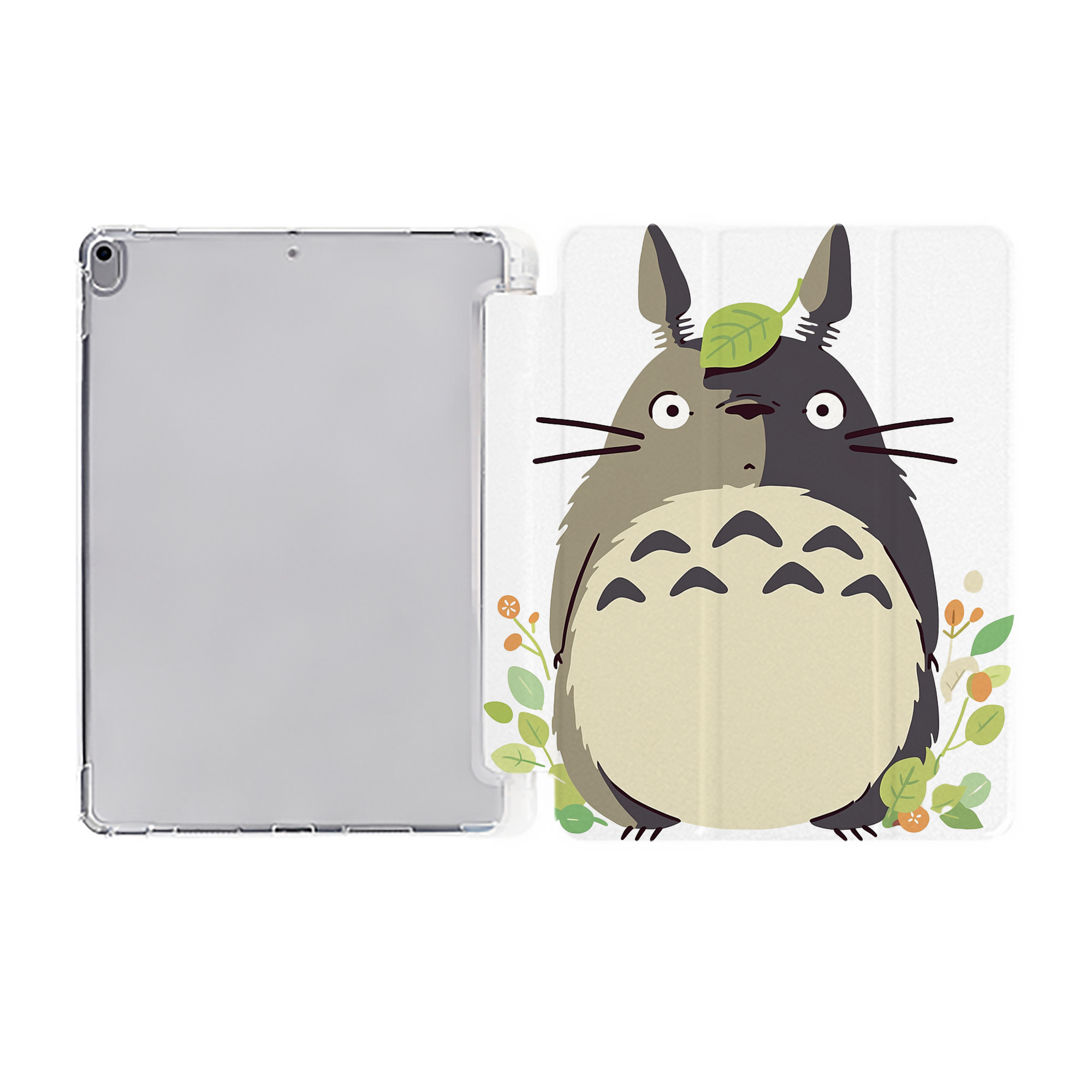 （画像用） となりのトトロ 草壁メイ 草壁サツキ My Neighbor Totoro Satsuki Kusakabe Mei Kusakabe IPad ケース ペン収納付き 三つ折りスタンド PUレザー×シリコン 対応機種9.5/10.5/10.9インチ